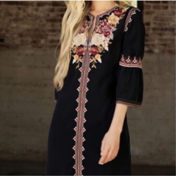Johnny Was heavily embroidered silk Artemis dress NWT (oversized) - Picture 11 of 15